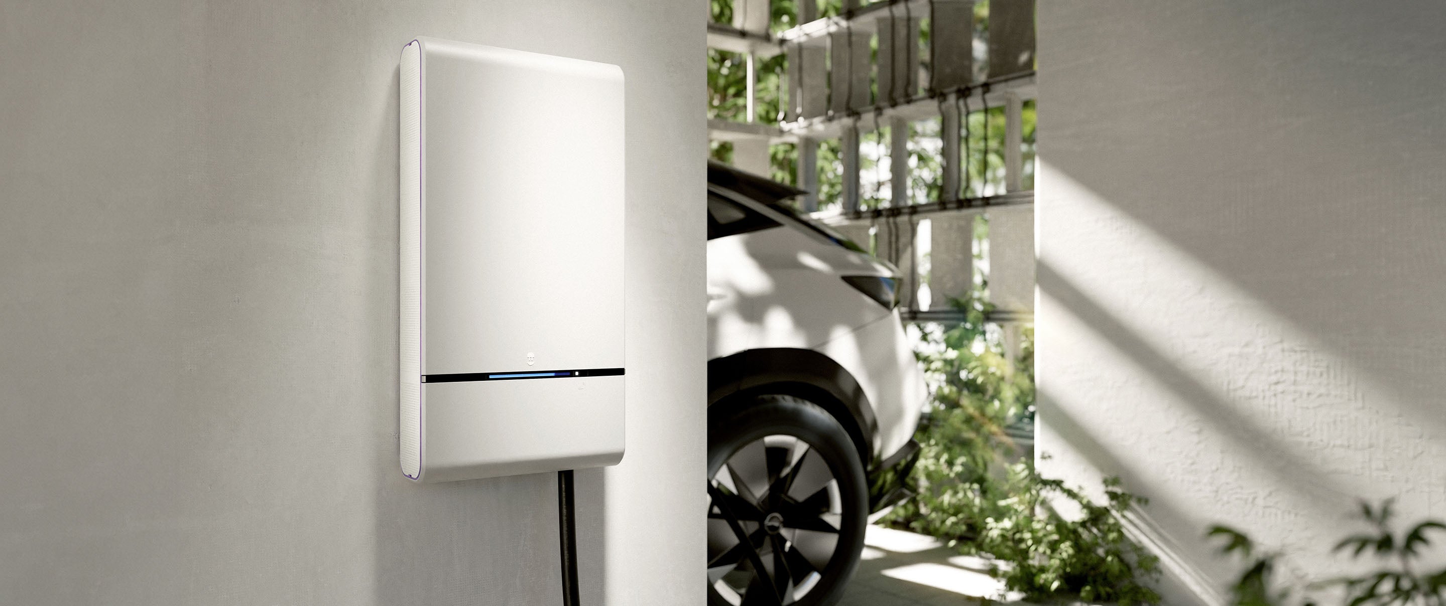 Wallbox Quasar 2 bidirectionele laadpaal aan de muur