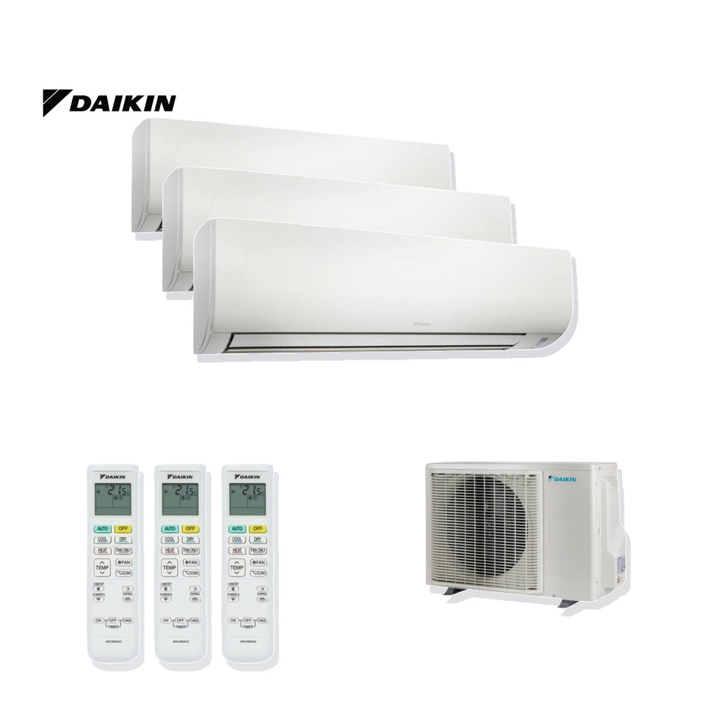 Daikin Comfora multi-split: drie binnenunits, drie afstandsbedieningen en de buitenunit
