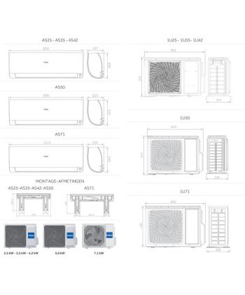 Haier Flexis afmetingen
